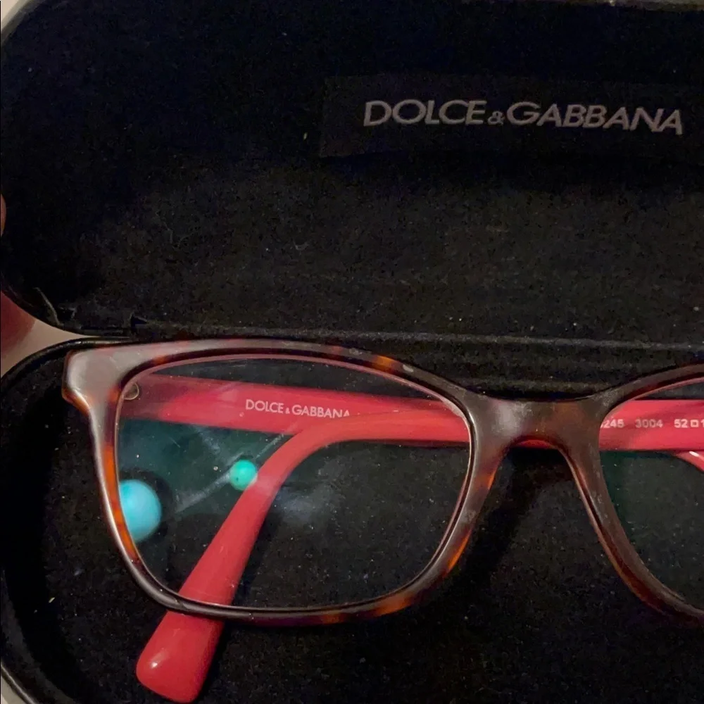 Doloc Gabbana beautiful eyeglasses red and brown